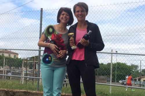 Le podium Master 1 F avec Christelle (1ère) et Cathy (2nde)